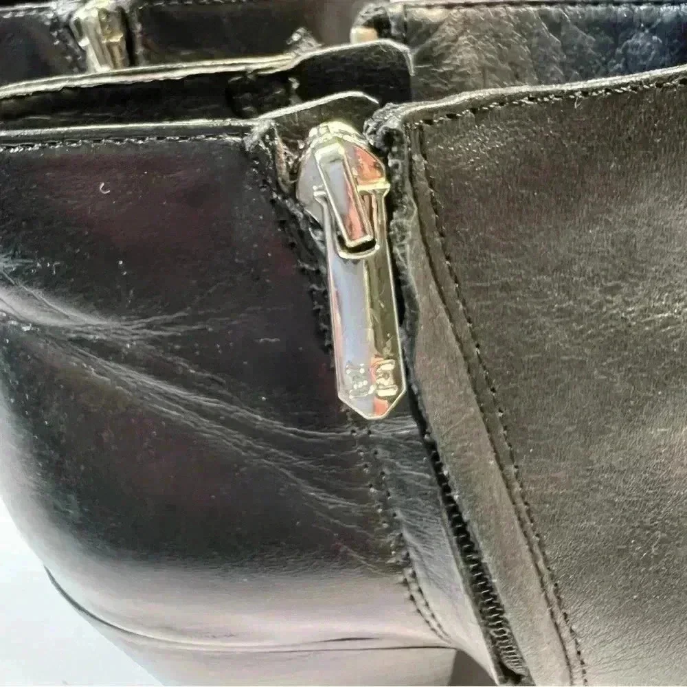 Sam Edelman Women's Leather Pointed Block Heel Ankle Booties Black Sz 6.5 Lk new - Picture 5 of 12